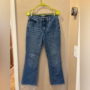 Madewell mid rise kick out blue women's jeans